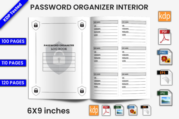 Download Password Organizer Log Book | KDP Interi - Kdp Collection