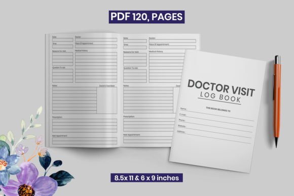 Download Doctor Visit Log Book &amp; KDP Interior - Kdp Collection