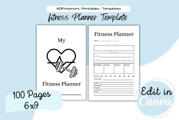 Download KDP Fitness Planner Interior Template - Kdp Collection