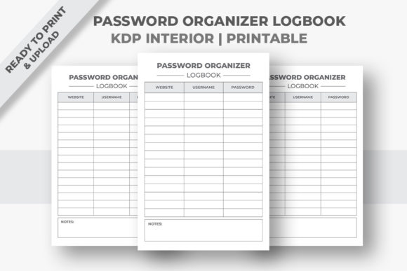 Download Password Organizer Logbook KDP Interior - Kdp Collection