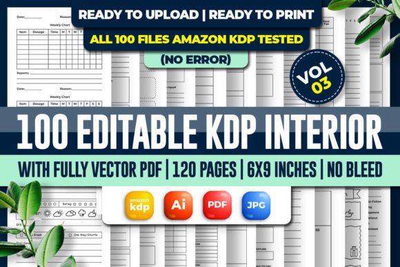 Download Mega Editable KDP Interior Bundle Vol 03 - Kdp Collection
