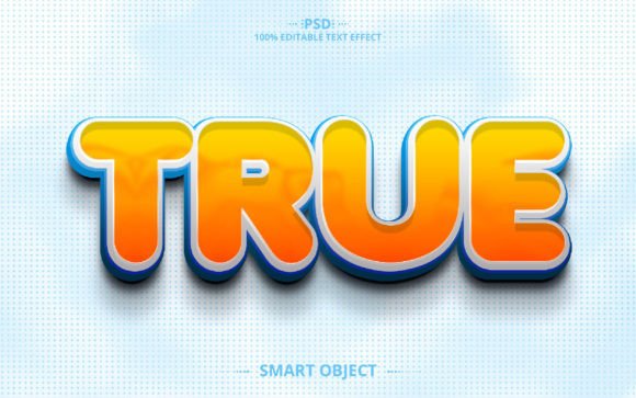 Download True Text Effect Editable Design - Editable design Collection