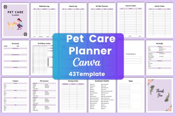 Download Pet Care Planner Canva KDP Template - Kdp Collection