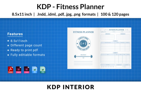 Download KDP Fitness Planner 02 Color - Kdp Collection