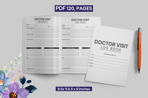 Download Doctor Visit Log Book &amp; KDP Interior - Kdp Collection