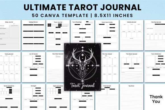 Download Ultimate Tarot Journal for Canva KDP - Kdp Collection
