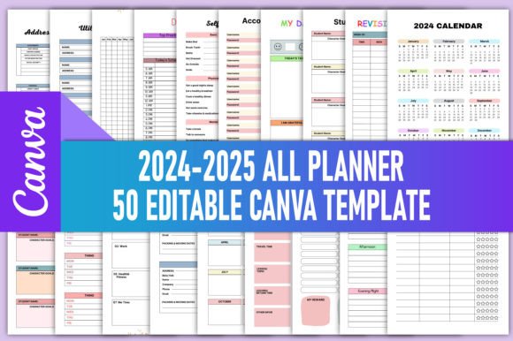 Download 50 Editable Canva KDP Interior 2024-2025 - Kdp Collection