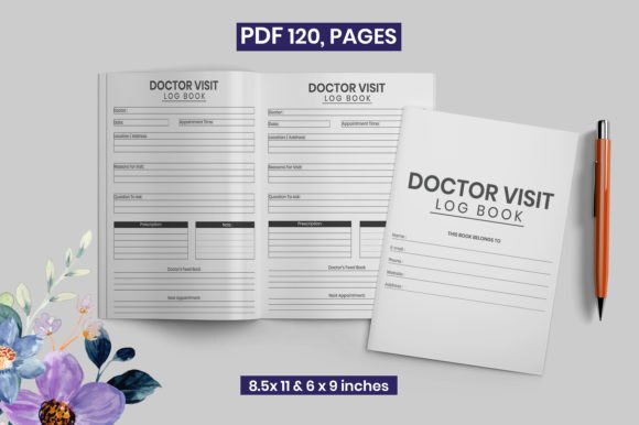 Download Doctor Visit Log Book &amp; KDP Interior - Kdp Collection