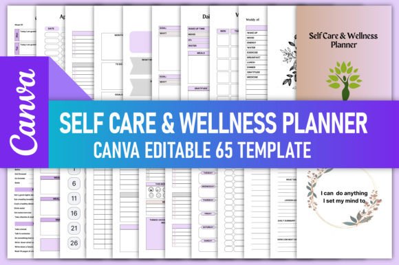 Download Self Care &amp; Wellness Planner Canva KDP - Kdp Collection