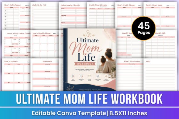 Download Ultimate Mom Life Workbook Canva Kdp - Kdp Collection