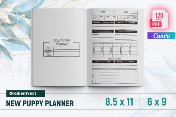 Download (KDP) New Puppy Planner Canva - Kdp Collection