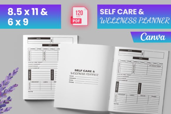 Download Self Care &amp; Wellness Planner Canva (KDP) - Kdp Collection