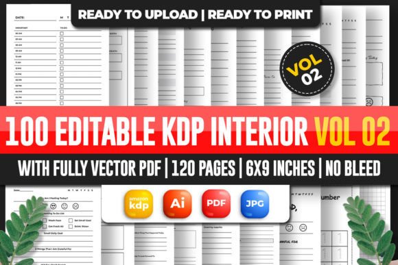 Download Mega Editable KDP Interior Bundle Vol 02 - Kdp Collection