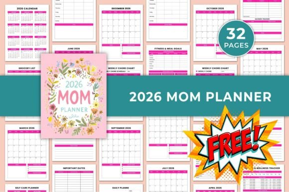 Download 2026 Mom Planner Canva Kdp Templates - Kdp Collection