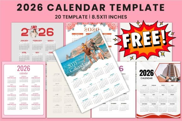 Download Free 2026 Calendar Template/KDP Interior - Kdp Collection